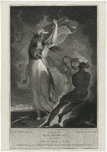 Good saint gone bad: Joan attempts to conjure some evil spirits in this 1795 print from the Folger Library.